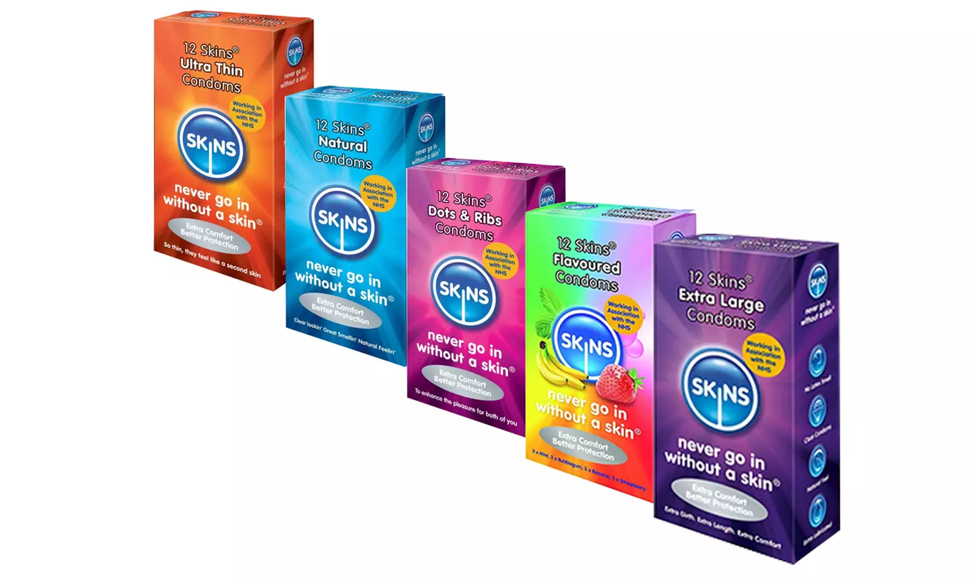 Lots de 24, 48 ou 72 préservatifs de la marque Skins - Primary Image