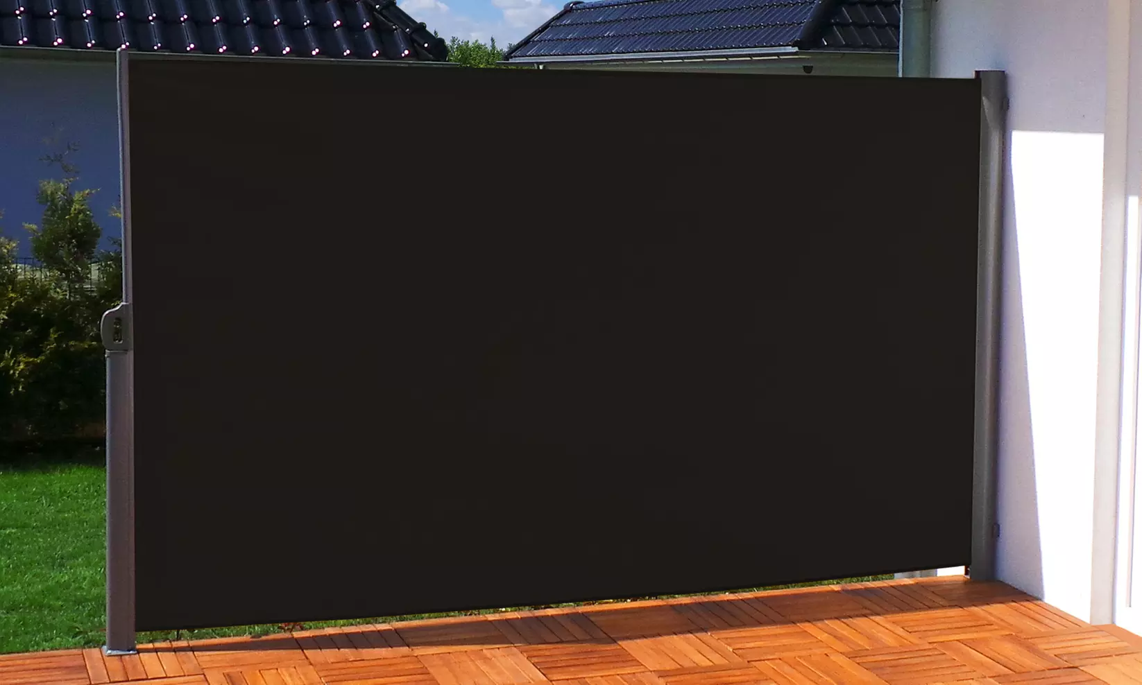 Swing&Harmonie Seitenmarkise, 300 x 180 oder 300 x 200 cm in Anthrazit oder Creme - Second Medium