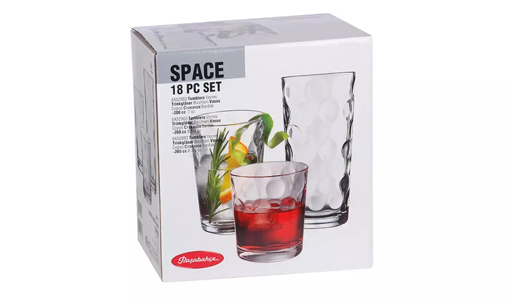 18- or 36-Piece Glassware Set - Second Medium