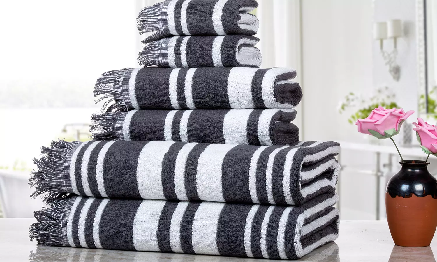 Casa Platino 100% Cotton Oversized Bath Towel Set (6-Piece) - Primary Image