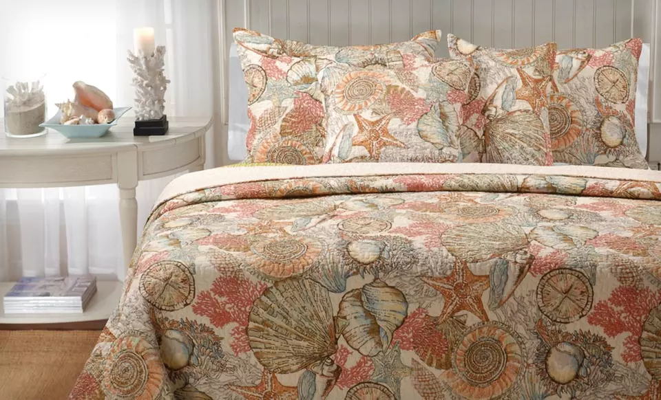 Ivy Hill Home Brushed Ashore Cotton Quilts (Up to 64% Off). 2 Colors Available. Free Shipping and Returns. - Primary Image