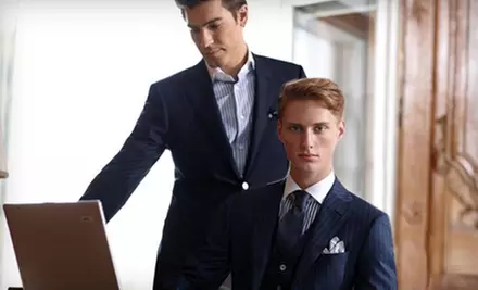 Made-to-Measure Dress Shirt or $99 for $300 Worth of Made-to-Measure Men’s Apparel at Quattro Clothiers  - Primary Image