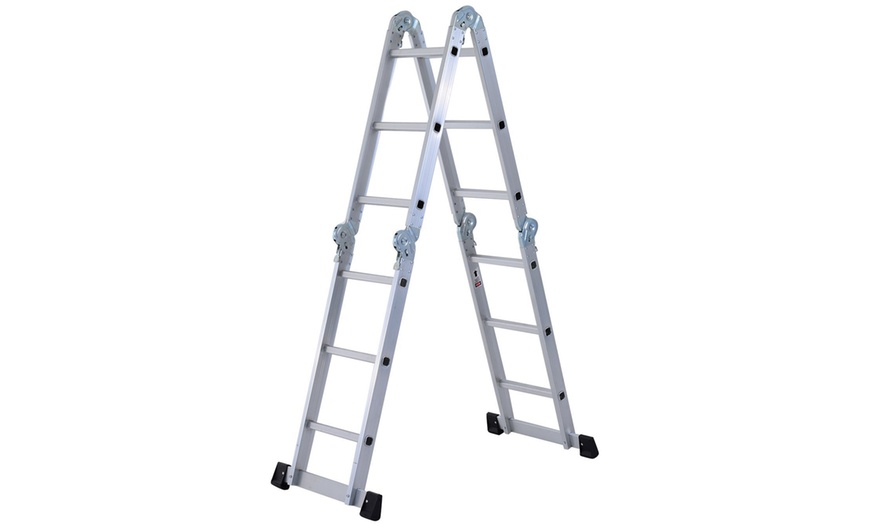 Image 7: HomCom Multi-Functional Ladder