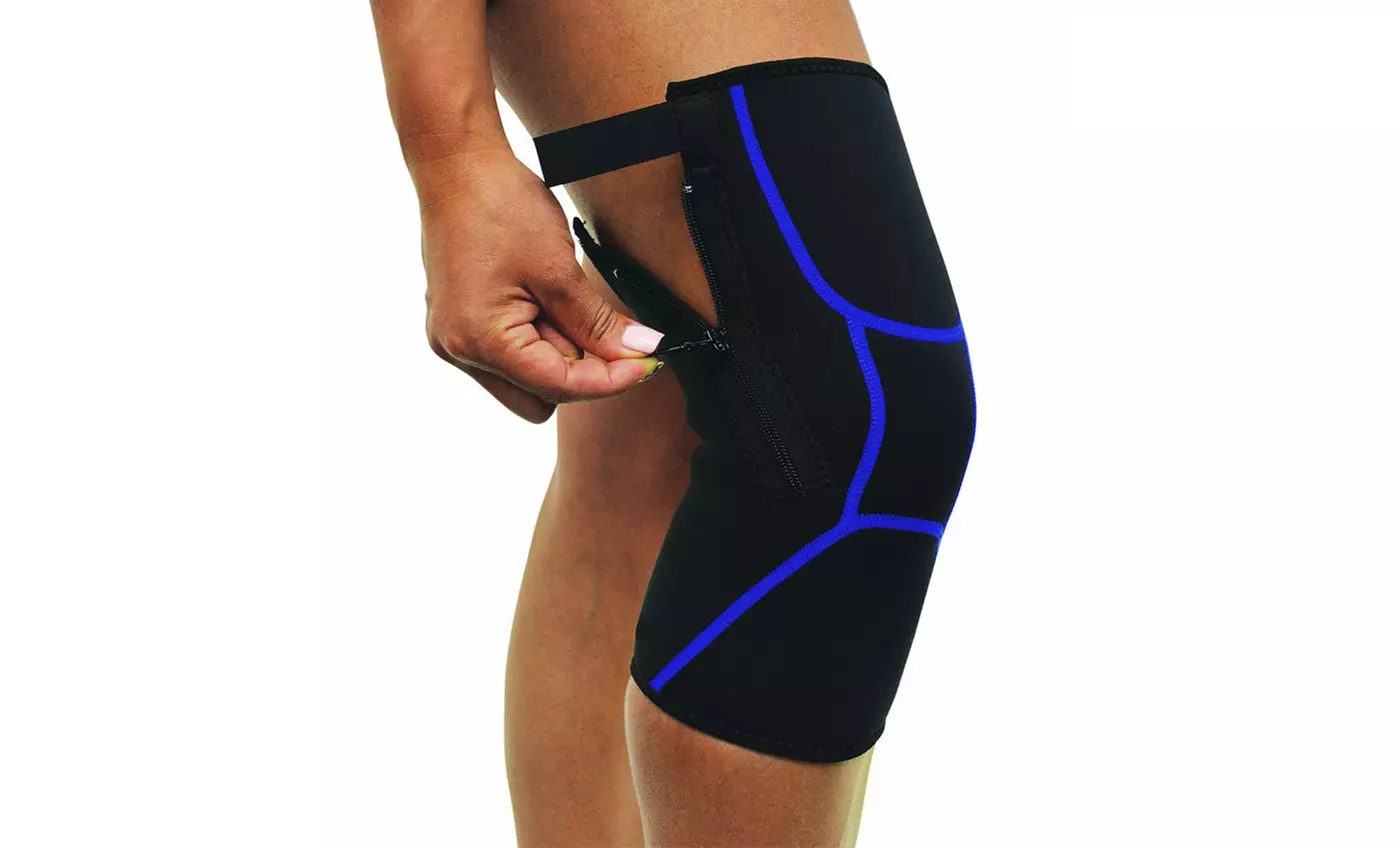TheraCopper Zippered Compression Knee Wrap - Primary Image