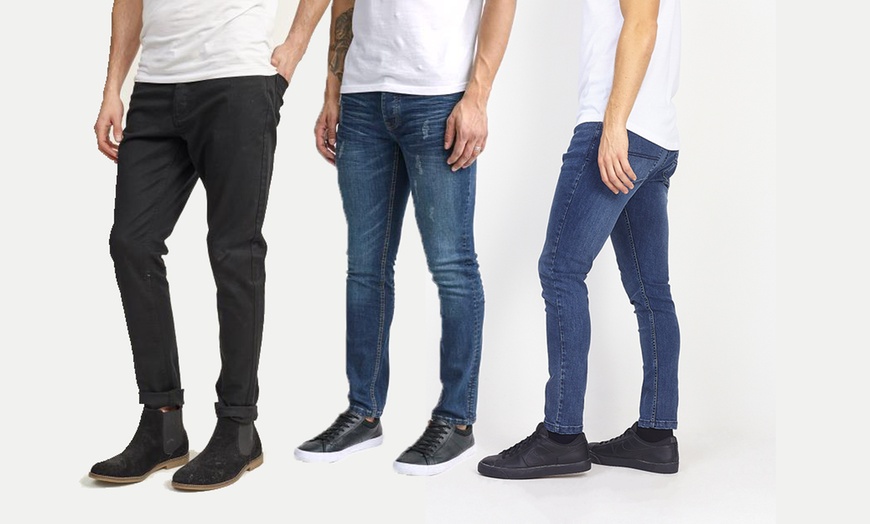 Image 1: Brave Soul Men's Skinny Jeans