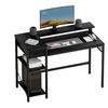 Image 3: Four-Tier Computer Desk PC Laptop Desk Home Office Writing Study Desk
