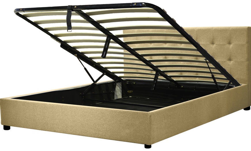 Image 4: Lit coffre "Tokyo" tissu, matelas ''Cosmos'' en option, Sampur