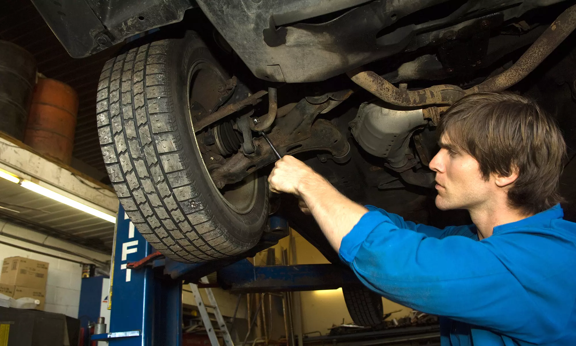 Wheel Balancing and Tire Rotation or a 3D Wheel Alignment at TechPro Auto Repair & Tire Services (Half Off) - Primary Image