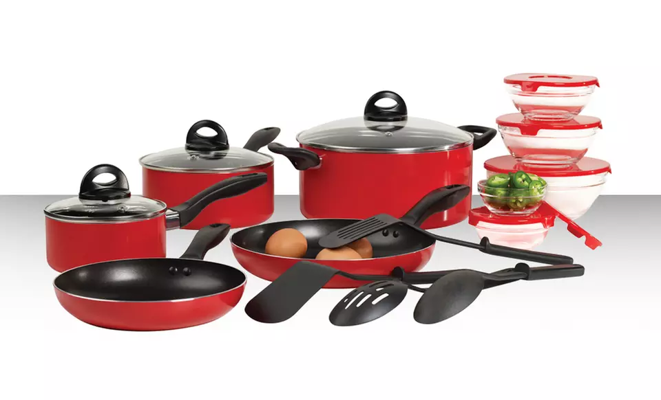 17-Piece Aluminum Kitchen Starter Set in Red or Black. Free Shipping and Returns. - Second Medium