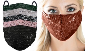 Assorted Sequin Pattern Fashion Double Layer Cotton Face Mask