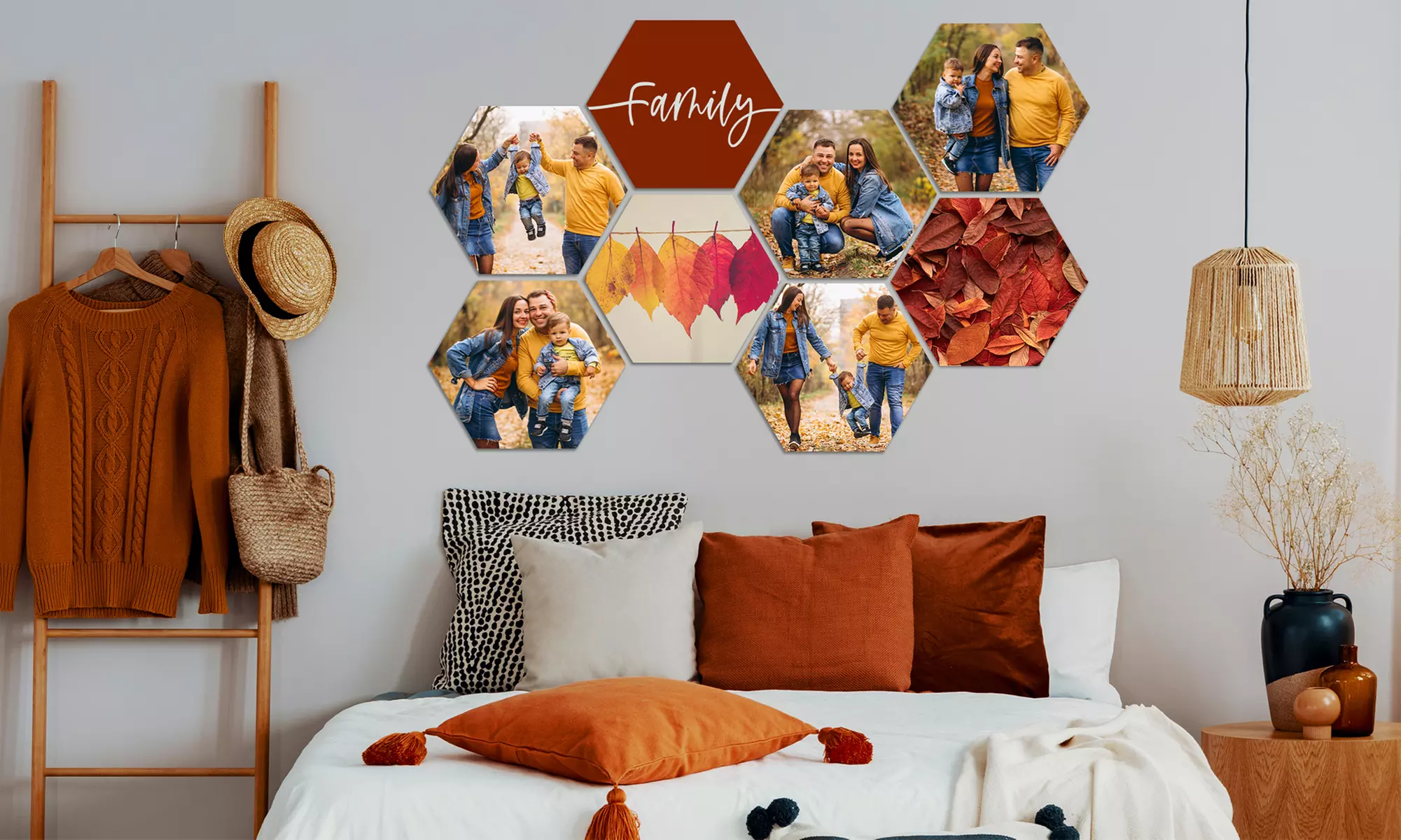 Jouw foto's op hexagon