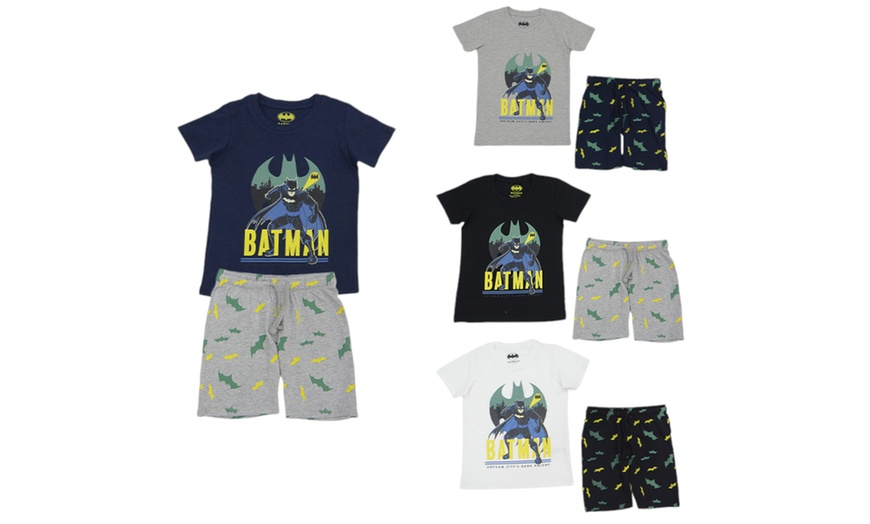 Image 1: Kids T-Shirts and Shorts Set Batman Print Outfits