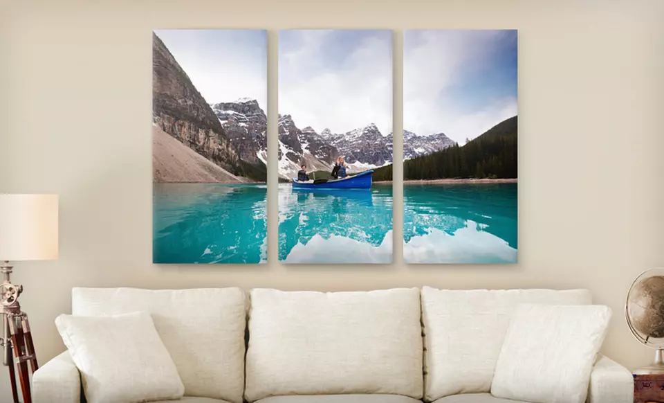 36”x24” or 45”x30” Triptych Photosplit from Canvas on Demand (Up to 80% Off). Free Shipping. - Second Medium