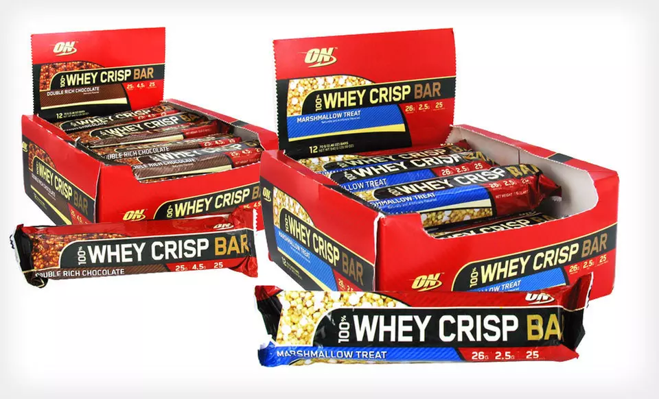 $24 for a 12-Pack of 100% Whey Crisp Chocolate or Marshmallow Bars with Shipping Included ($42.88 Total Value) - Second Medium