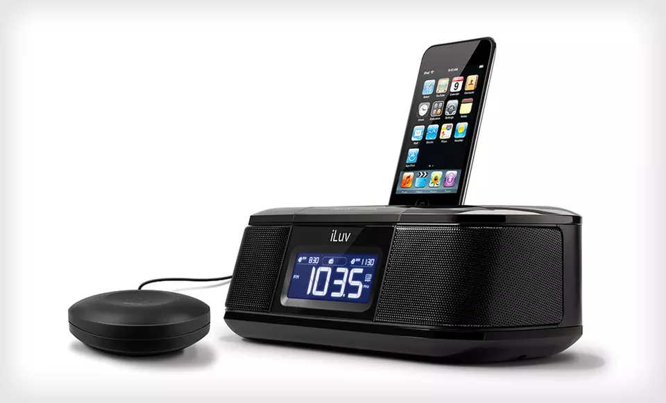 $19.99 for an iLuv Dual-Alarm Clock with iPod Dock and Bed Shaker ($60 List Price). Free Shipping. - Primary Image