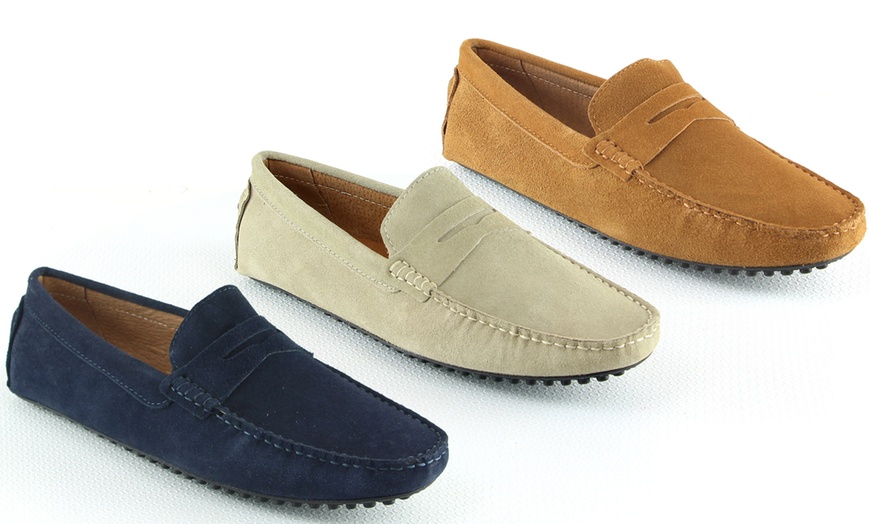 Men's Leather Moccasins | Groupon