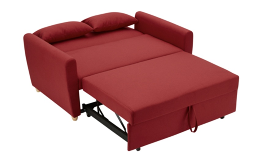 Image 17: Two-Seater Pull-Out Sofa Bed