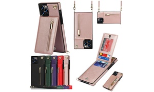 Crossbody Leather Wallet Phone Case