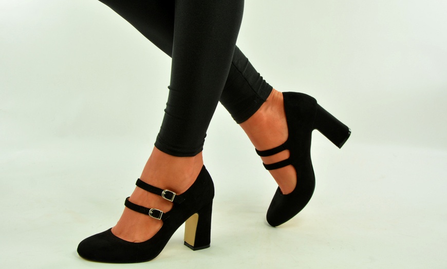 Image 3: Double Strap Pumps