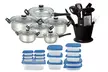 Stainless Steel Cookware and Cutlery Set ( 63-, 59-, or 56-Piece) - Second Medium