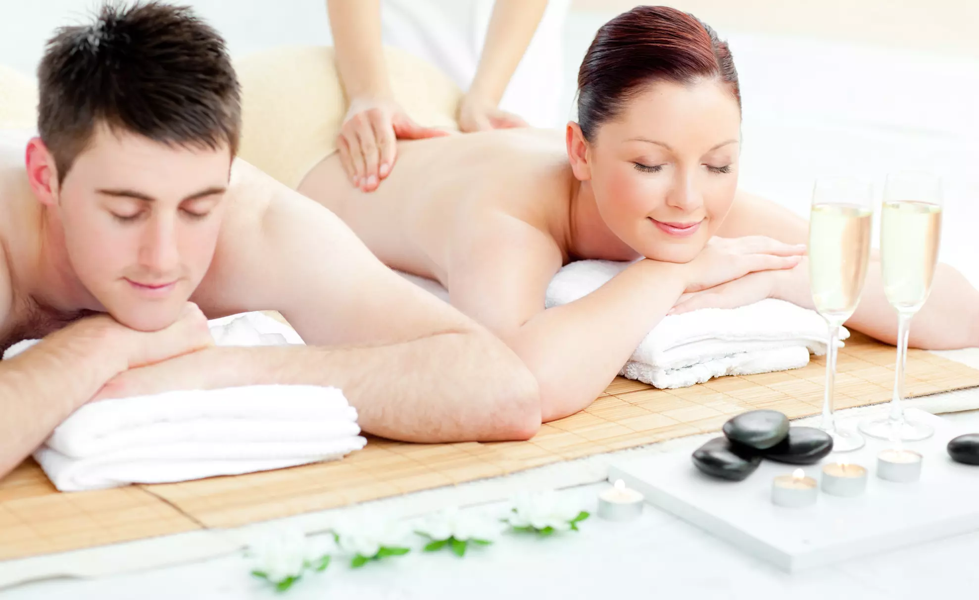 $129 for a Couple's Massage Package with Sea-Salt Back Scrub at White Raven Spa Company ($280 Value) - Primary Image