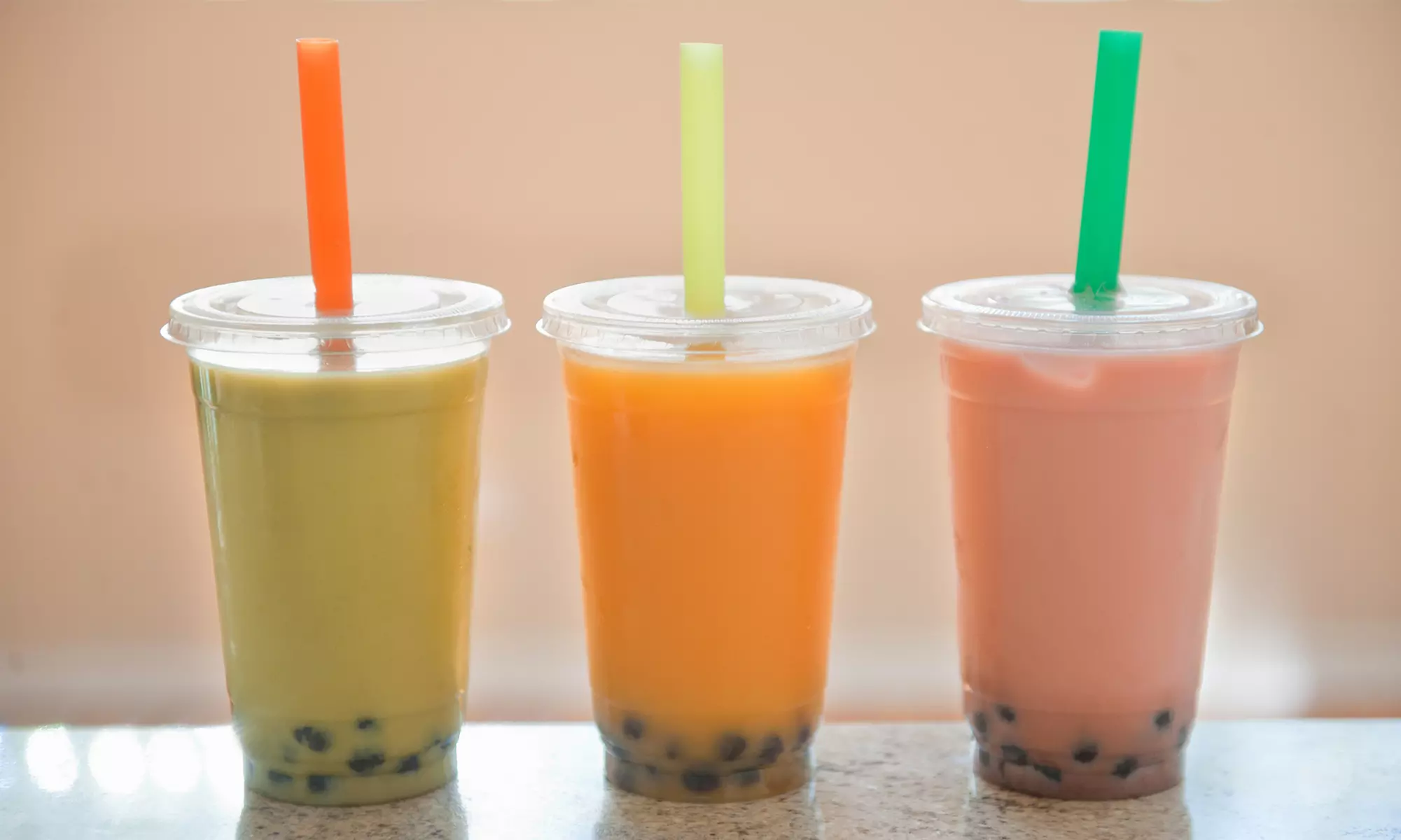 Three Groupons: Each Voucher Valid for $5 worth of Bubble Tea or Smoothies at Boba Bubble Tea (40% Off) - Primary Image