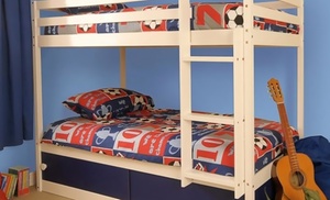 Slide Door Storage Bunk Bed with Optional Mattresses