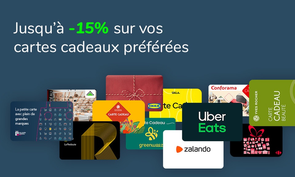 Remise sur différentes cadeaux avec Ma Carte Cadeau
