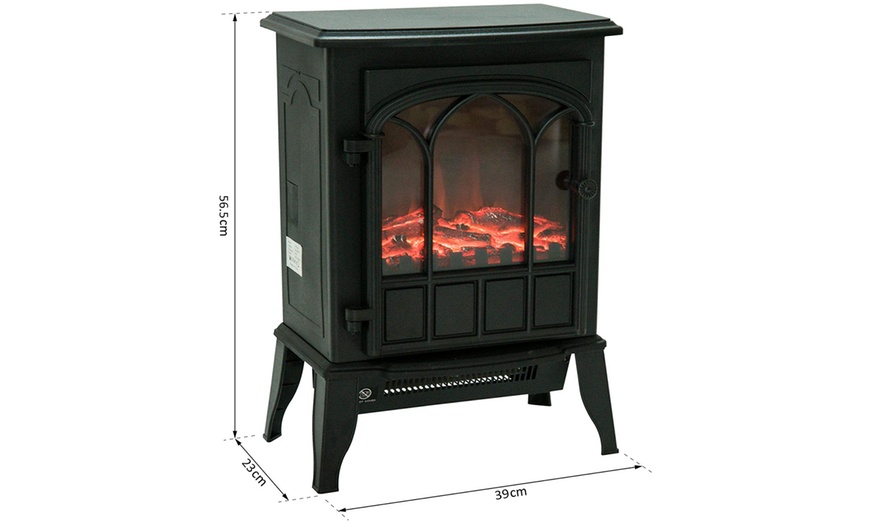 Image 34: HomCom Indoor Fireplace Heater