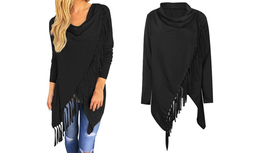 Image 3: Women's Fringed Cardigan