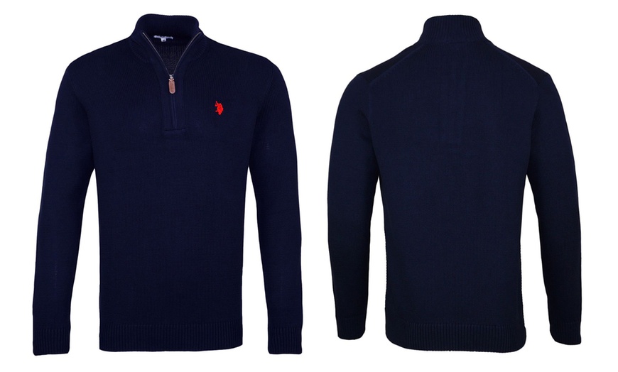 Image 4: US Polo Assn Pullover Half Zip Sweater