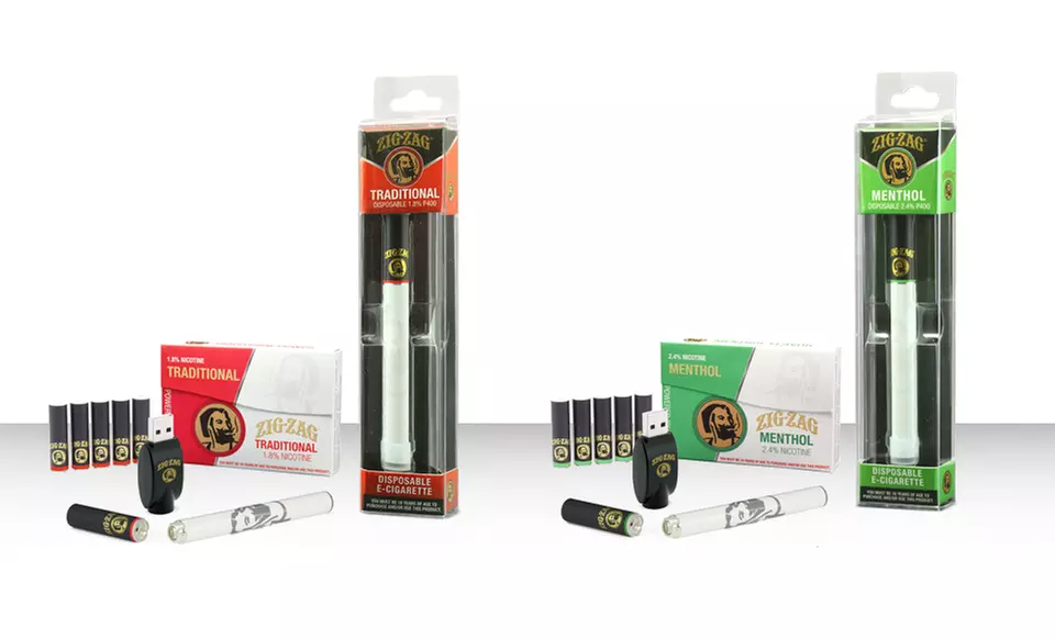 Zig-Zag﻿ E-Cigarette Kit from V2cigs.com﻿. Multiple Flavors Available. Free Shipping.   - Primary Image
