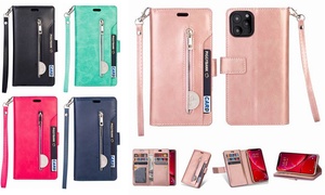 Zipper Wallet Case for iPhone 11