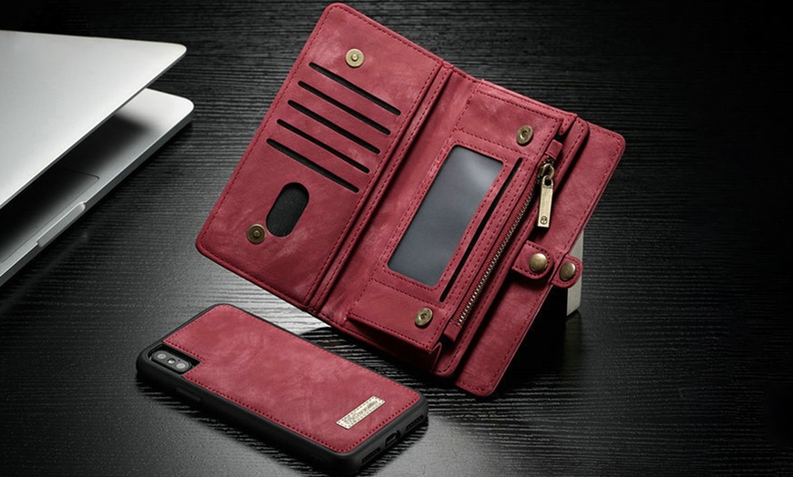 Image 4: Magnetic Wallet Case for iPhone