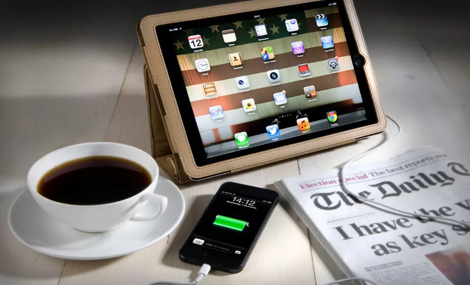 $49 for a Veho Pebble Folio and Battery for iPad in Black or Tan ($149.95 List Price). Free Shipping and Free Returns. - Primary Image