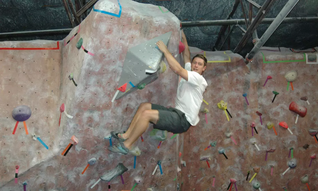 Try indoor climbing with a 3-visit punch card plus gear rental