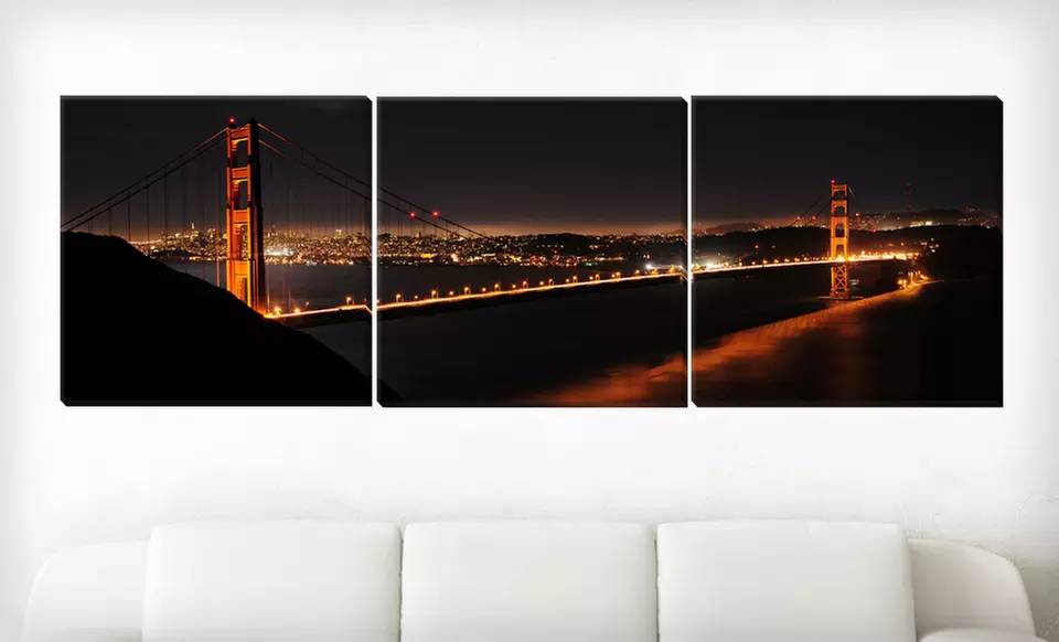 $99 for a Gallery-Wrapped Canvas Landmark Triptych ($438 List Price). 15 Options Available. Free Shipping and Returns. - Primary Image