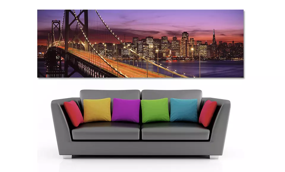 48"x16" CityScapes on Gallery-Wrapped Canvas Print. Multiple Prints Available. Free Returns. - Primary Image