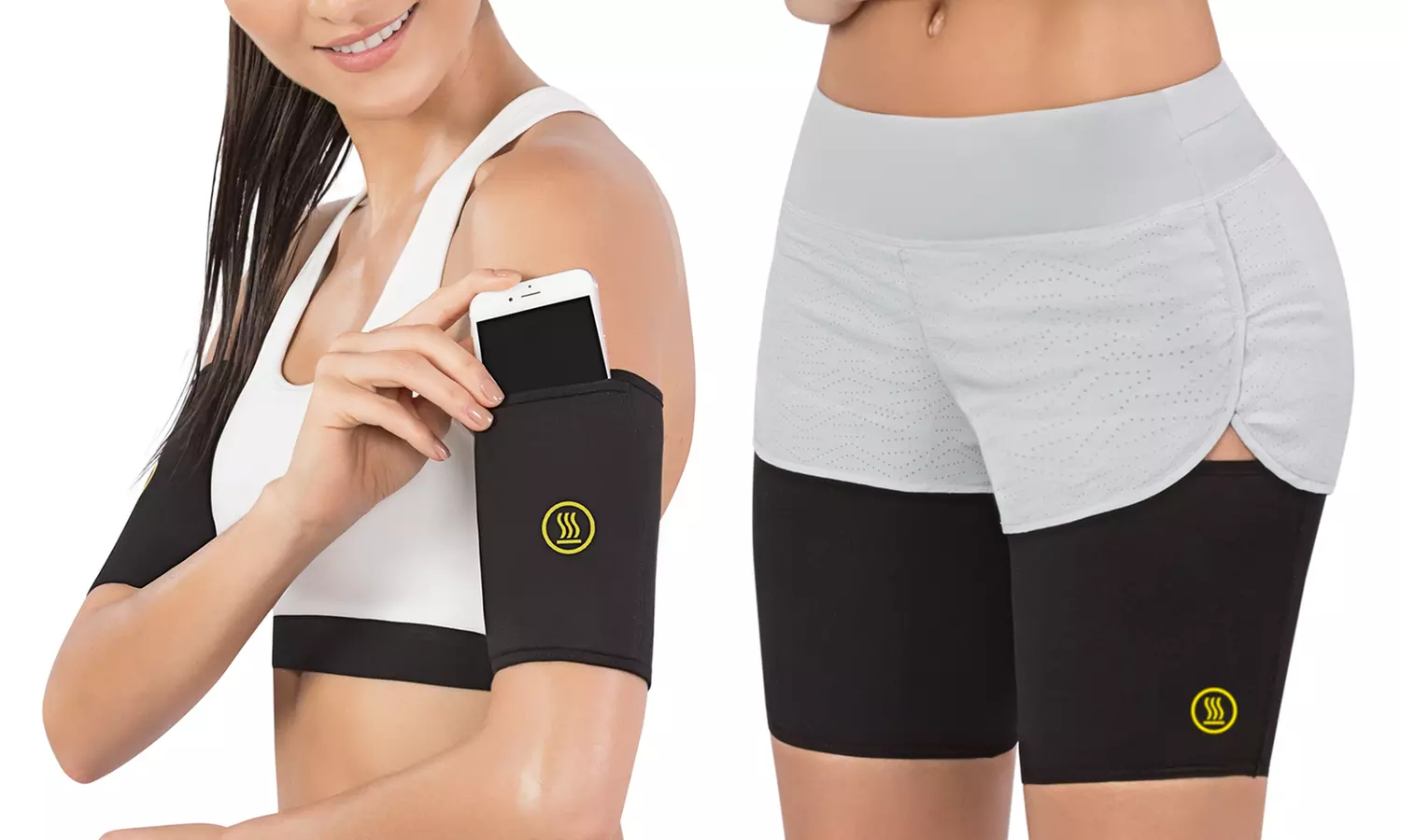 Thermal Arm and Thigh Trimmers with Slimming Cream. Plus Sizes Available. - Second Medium