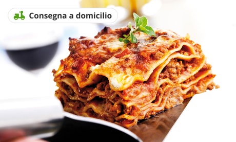 Menu con lasagna e focaccia all'Osteria Del Borgo (sconto fino a 25%). Consegna a domicilio gratuita o d'asporto