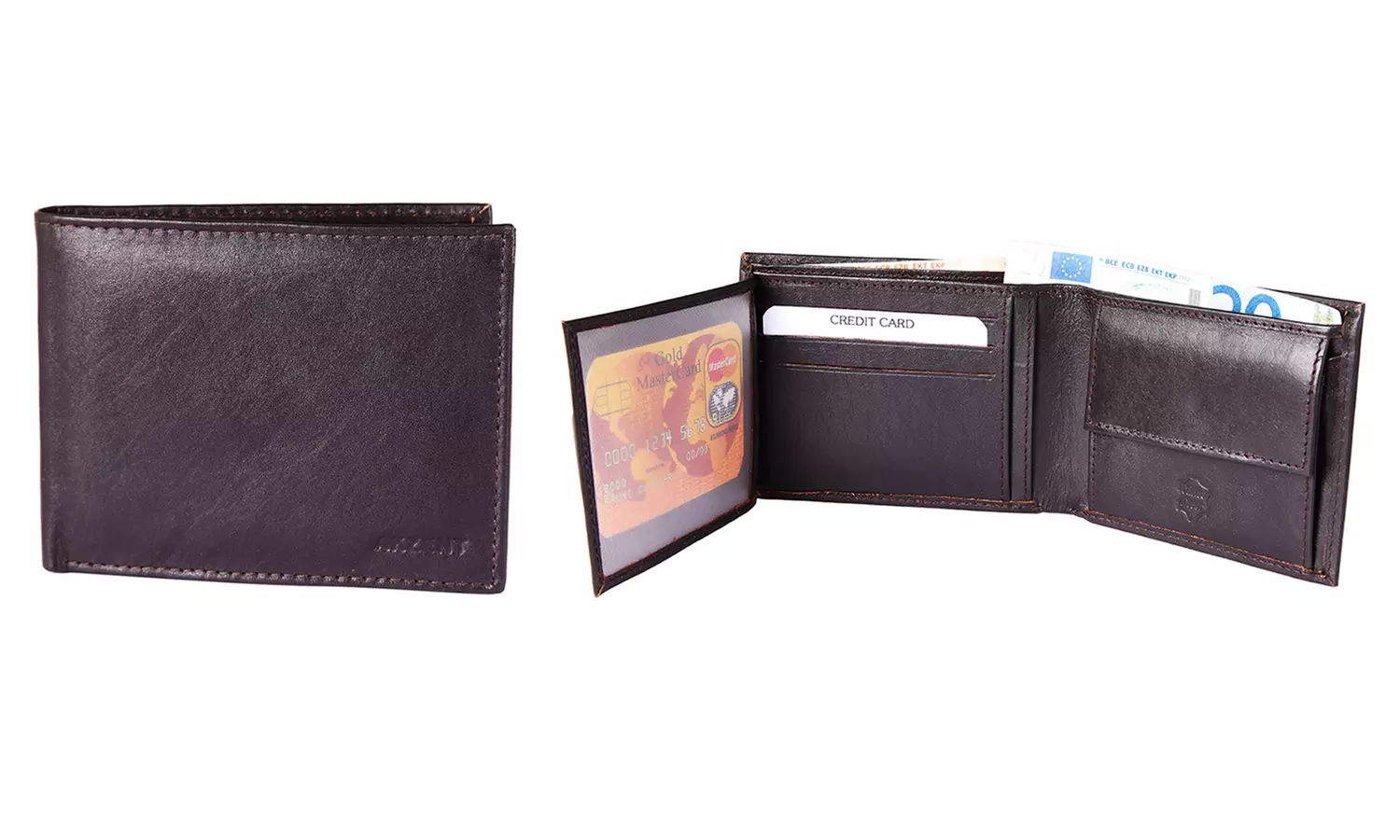 1x, 2x, oder 3x Herren- oder Unisex-Geldbörse aus Leder