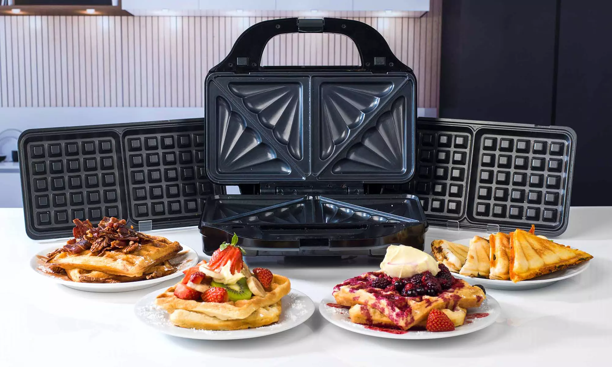 Piastra Beldray 2 in 1 per toast e waffle con rivestimento antiaderente - Primary Image