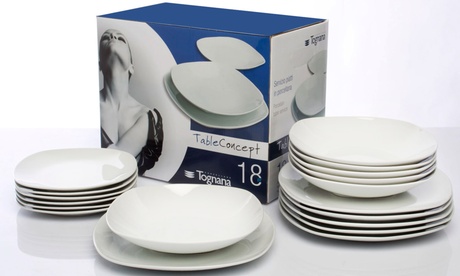 Servizio 18 piatti in porcellana Splendor Tognana