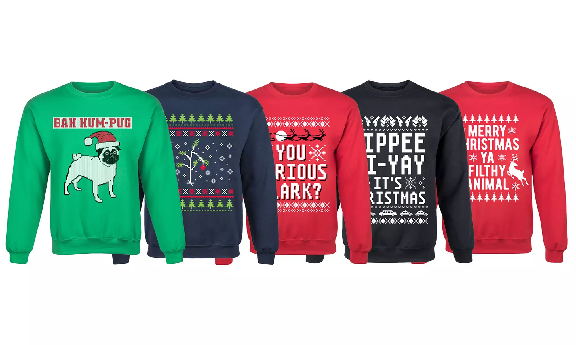Men's Ugly Christmas Sweater Graphic Sweatshirt - Primary Image