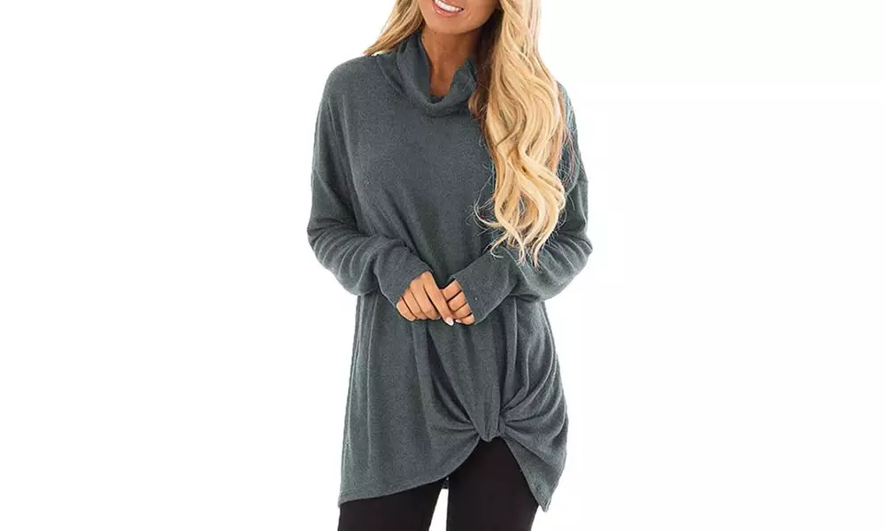 Leo Rosi Women's Kristy Cowl Neck Top. Plus Sizes Available. - Second Medium