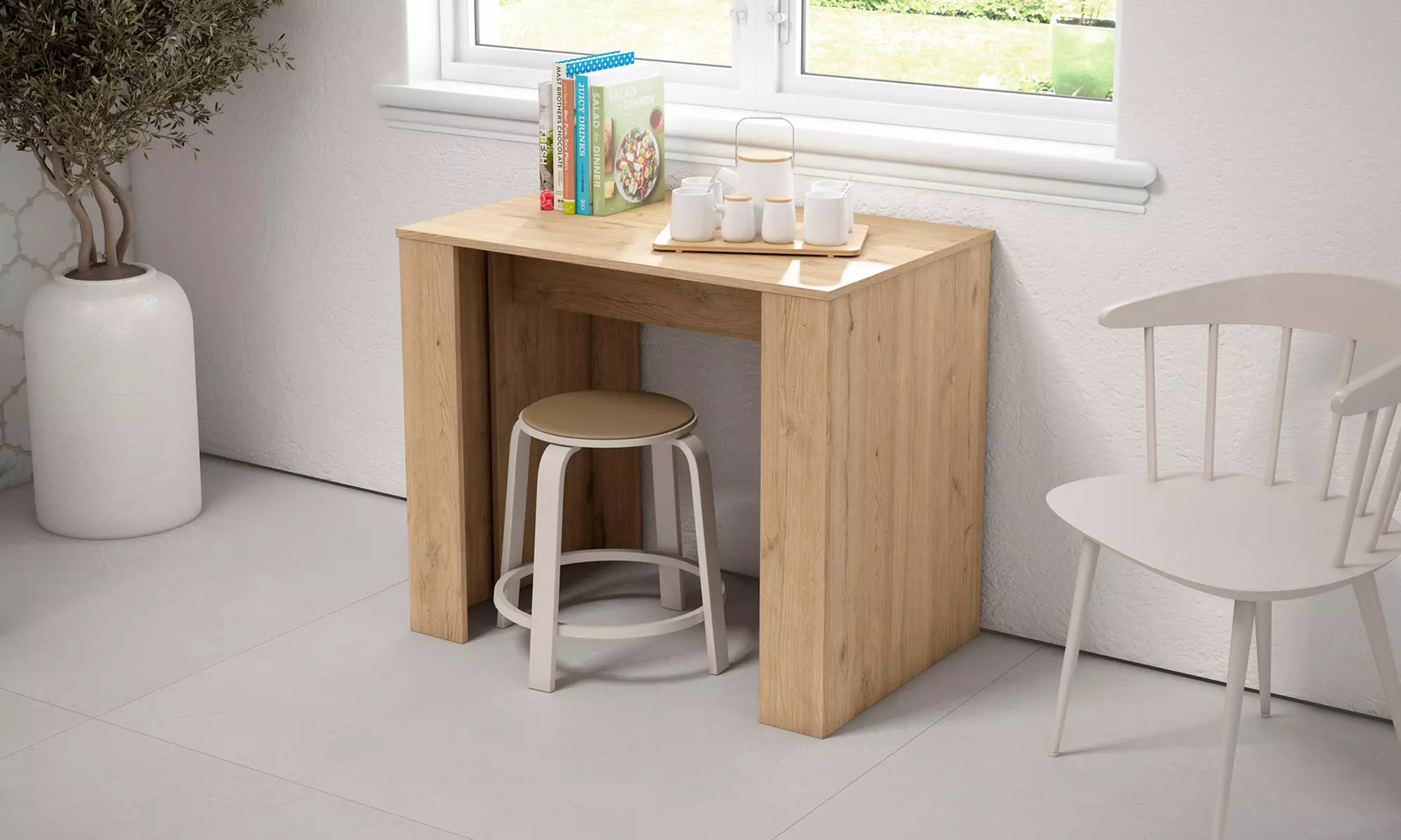 Uitschuifbare tafel voor maximaal 10 of 12 personen