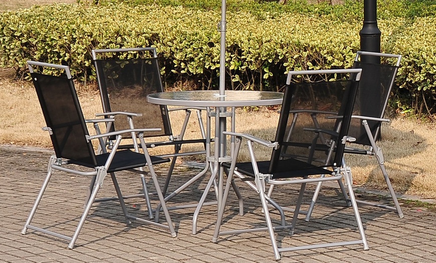 Image 5: Outsunny Four-Seater Garden Furniture Set