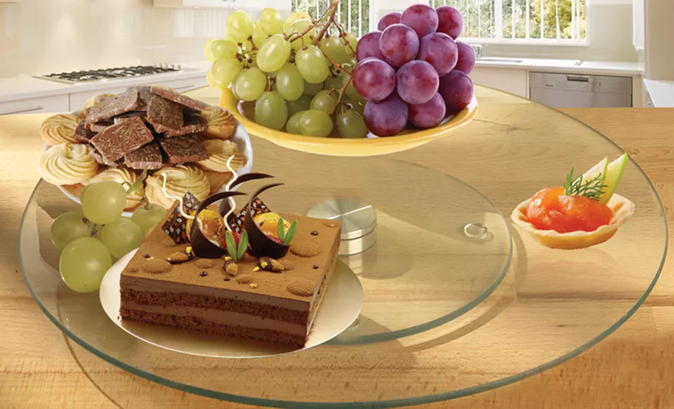 Tempered Glass Lazy Susan. Free Returns. - Primary Image