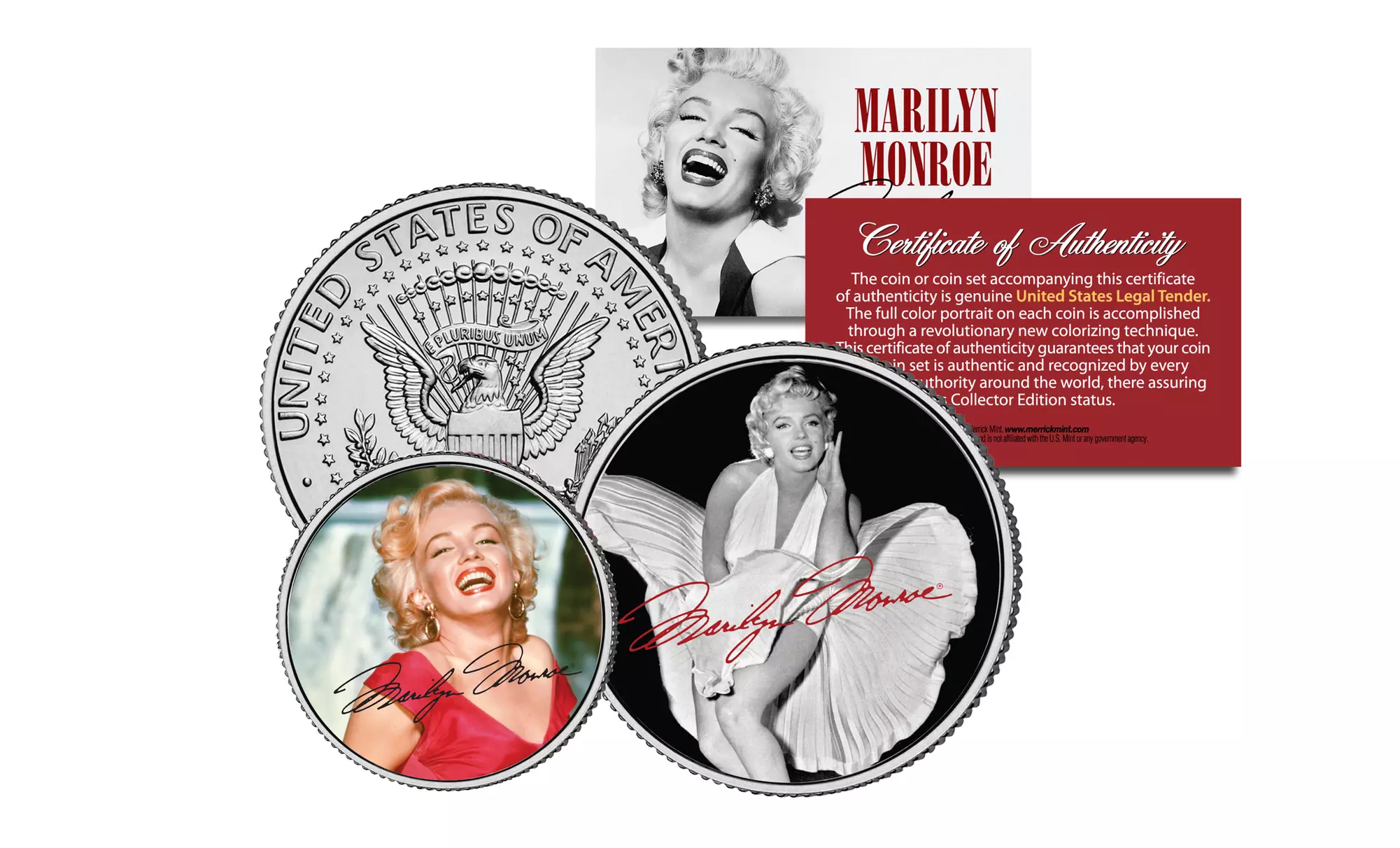 Buy 1 Get 1 Free: Marilyn Monroe or John Wayne Commemorative Coins. Free Returns. - Primary Image