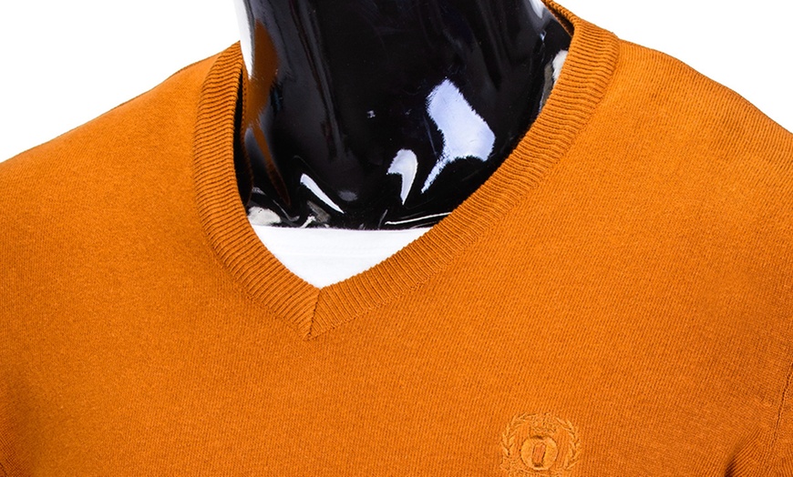 Image 4: Men's V-Neck Sweater